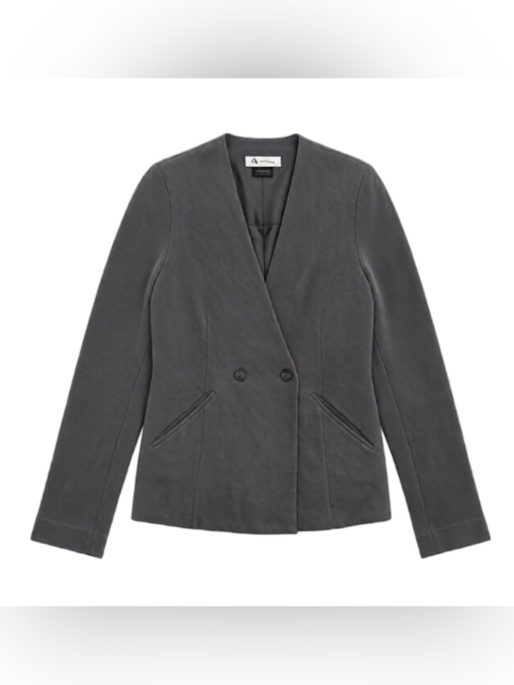 T by Alexander Wang Women’s Charcoal Grey Double-Breasted Blazer Jacket